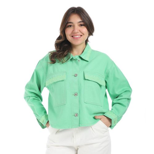 Gabardine Jacket - 17010- Mint Green
