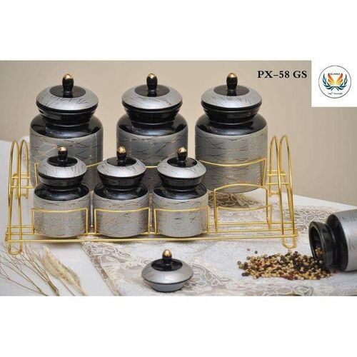 7-Piece Porcelain Spice Set + Stand for Stylish Kitchen Storage