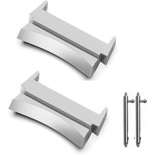 Stainless Steel Replaceable Connection Adapter Compatible for Samsung Galaxy Watch 5/4 Strap Connector Quick Release Spring Bars Adapter for Galaxy Watch 4 & 5 Band Connector (Silver)