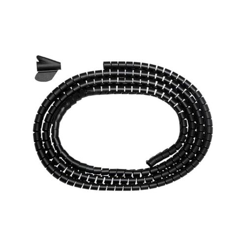 Cable organizer Spiral cable winder with a large diameter includes an installation tool cable management for computer and TV wires at home or office car cable organizer 2 meters x 25 mm black