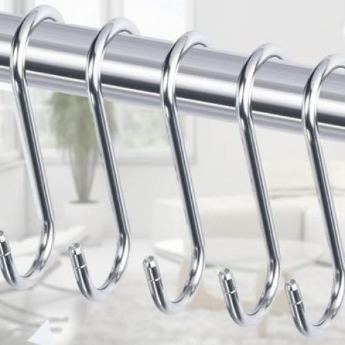 خطاطيف مطبخ من الفولاذ المقاوم للصدأ - 10 قطع