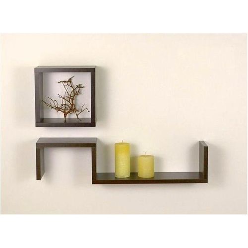 Modern Decor Shelves Set - 2 Pcs – Brown