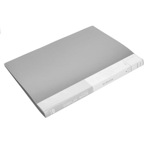 AD20A Plastic Document Book 20 Pockets A4 Size - Grey