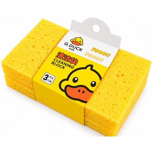 G.Duck Dishwashing Sponge 3 Pieces – Kitchen Cleaning Sponges for Dishes, Plates & Cookware – Multipurpose Scrub Sponge