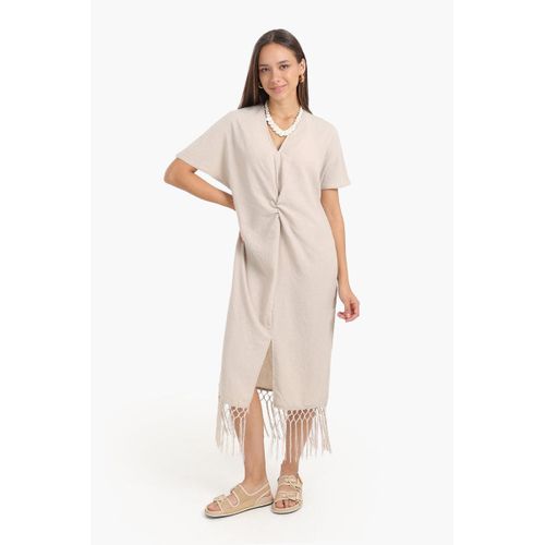 Dress with Fringes Detail