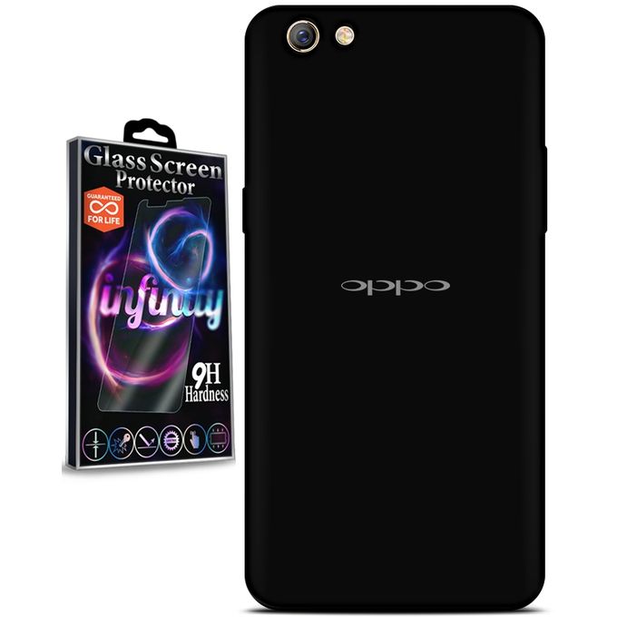 Infinity Soft Back Cover For OPPO F3 - Black + Infinity 