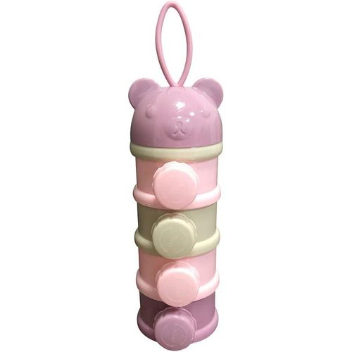 Milk Powder Dispenser, Milk Powder Scoop, 4 Layers Baby Milk Powder Box, Stackable Milk Powder Container, Portable Milk Box, BPA-Free Airtight Food Storage Container for Travel Outdoors