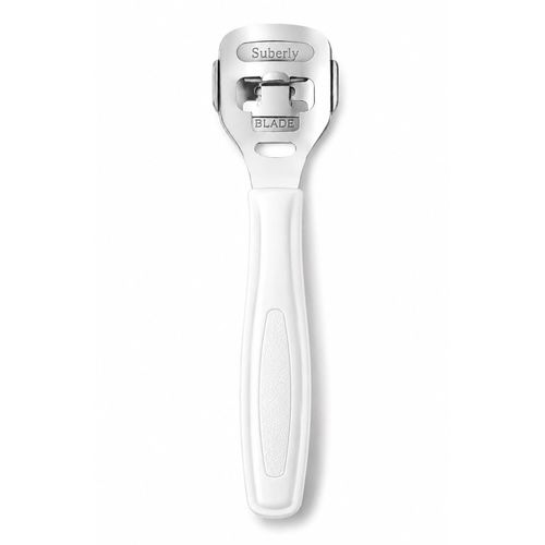 Professional Foot Callus Remover & Pedicure Tool with Extra Blades – Hard Skin Scraper for Smooth Feet White