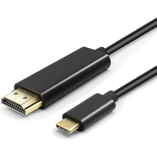 TNP USB Type C USB-C to HDMI 4K Cable Converter Adapter 6FT - USB-C 31 Male to HDMI Female High Speed Ultra HD UHD 4K 1080P Video Audio AV Adaptor Converter Cable Wire Cord Plug Connector Black