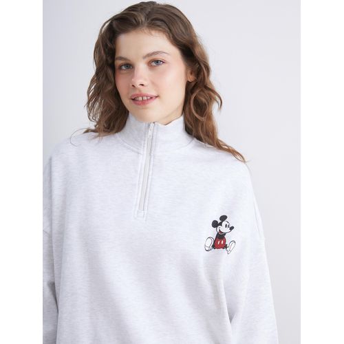 Mickey Mouse Printed Oversize Women's Sweatshirt