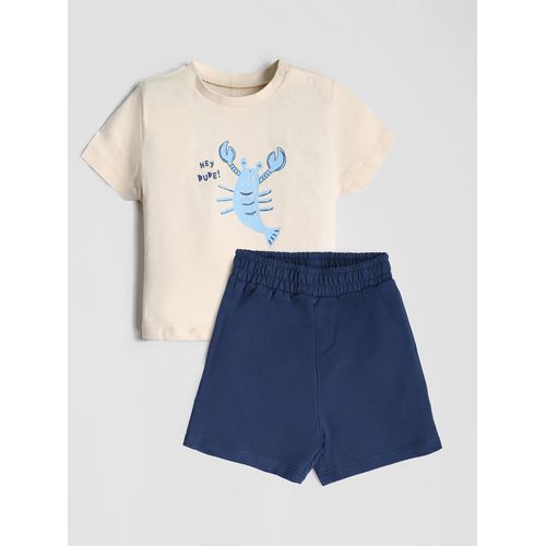 Crew Neck Baby Boys T-Shirt And Shorts 2 Pack