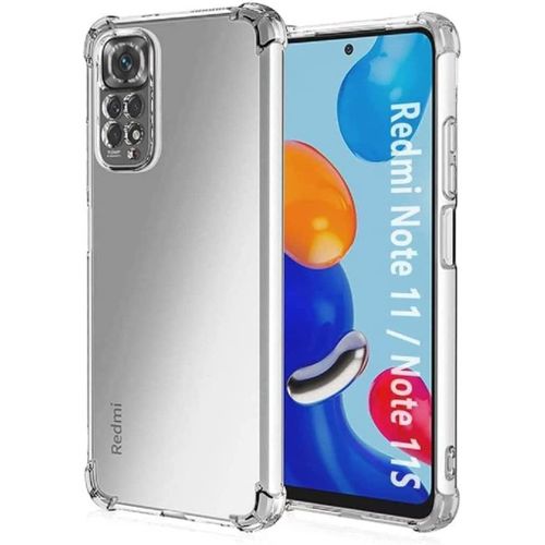 Transparent TPU mobile case with an anti-yellowing design and full coverage, compatible with Redmi Note 11 and 11S.