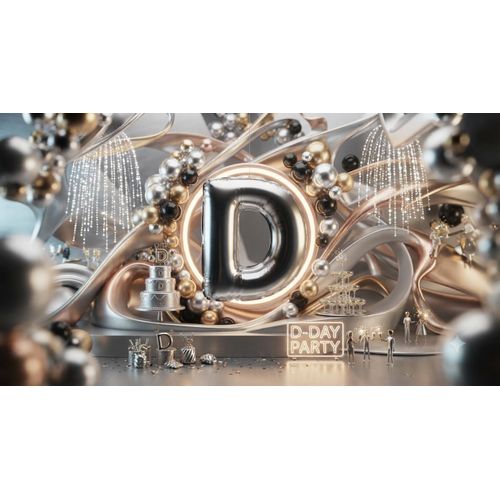 Decorative Metallic Letter D Centerpiece for Special Events
