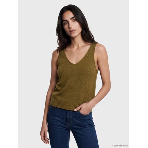 V Neck Women's Knitwear Tank Top