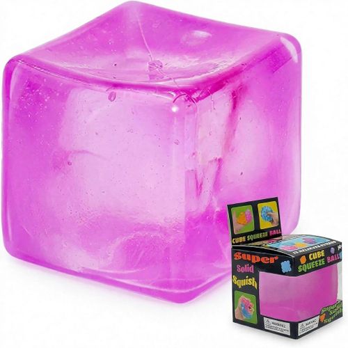 Premium Multi-Color Translucent Sensory Cube Squeeze Ball for Stress Relief and Anxiety Management