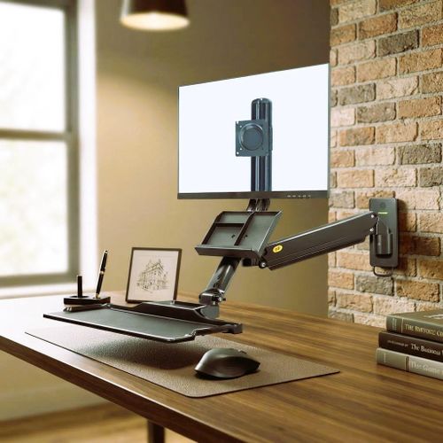 MODEL-MB32 Ergonomic Sit-Standing Wall-Mounted Workstation