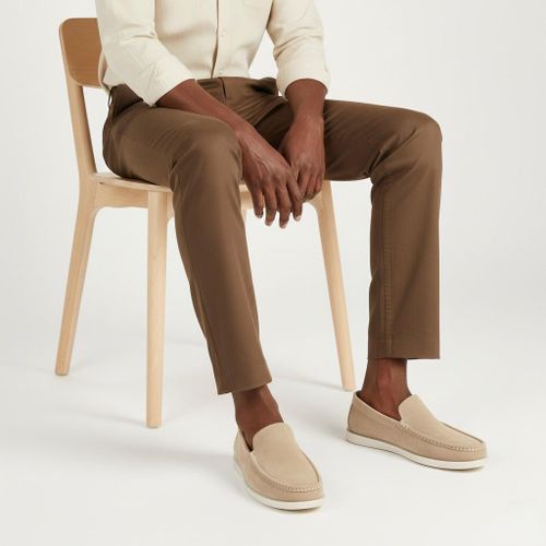 Men's Shoes Beige Color - Natural Suede