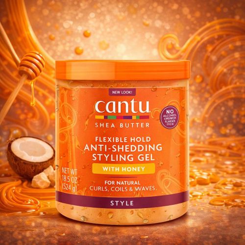 كانتو جل تصفيف الشعر بالعسل لثبات قوي ترطيب تقليل الهيشان وتحديد الحواف للشعر الكيرلي والمجعد 524 جم