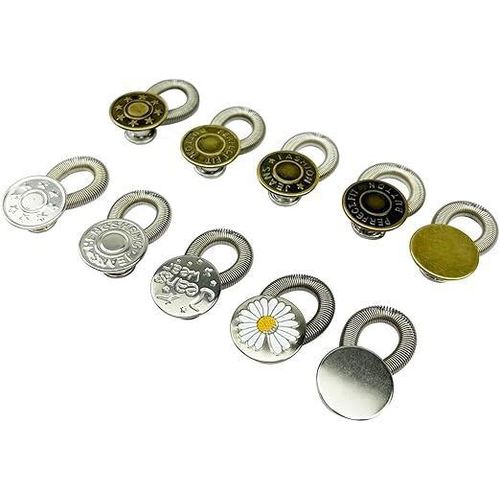Metal Zipper Extender Elastic for Men Women Pants Buttons, one Piece