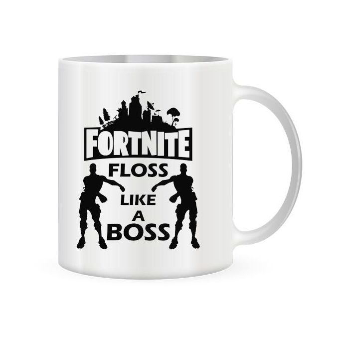 fortnite battle royale ceramic mug white black - fortnite coffee cup