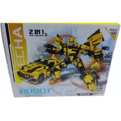 Plastic Yellow And Black Mecha Warrior Robot, For Personal 2 in 1