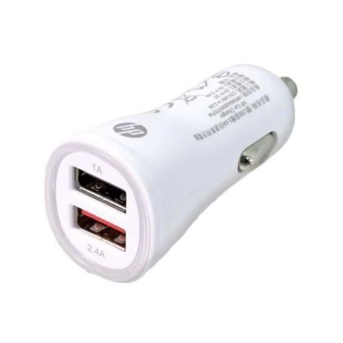 Dual USB Car Charger White