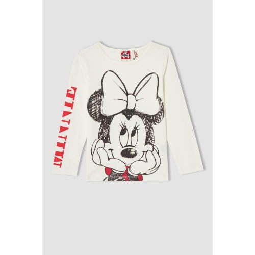 Girl Crew Neck Regular Fit Long Sleeve T-Shirt - Ecru