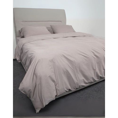 3 Piece Cotton Duvet Cover Set – Duvet Cover 260x240cm with 2 Pillow Cases 50x70cm – Soft and Comfortable for Daily Use (Light Grey)