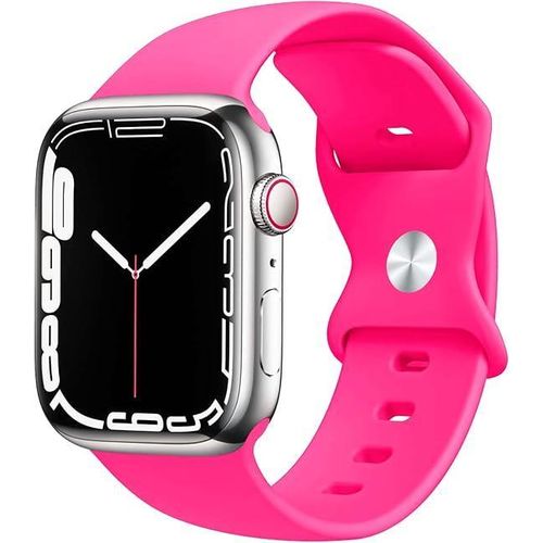 Silicone band for Apple Watch, for Apple Watch Series 2/3/4/5/6/7 SE, sizes 38/40/41 mm - Hot pink