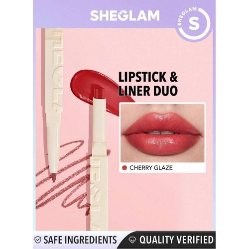 SHEGLAM Glam 101 Sheer Tinted Lipstick & Liner Duo-Cherry Glaze CherryGlaze