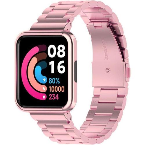 Dragon Watch Band with Built-in Protection Frame Compatible with Xiaomi Mi Watch 2 Lite, Premium Stainless Steel Replacement Strap, Adjustable Stylish Metal Strap for Women and Men.