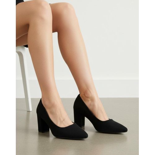 صندل كلاسيكي مغلق مع كعب من فبراندا R-800 - شموا أسود