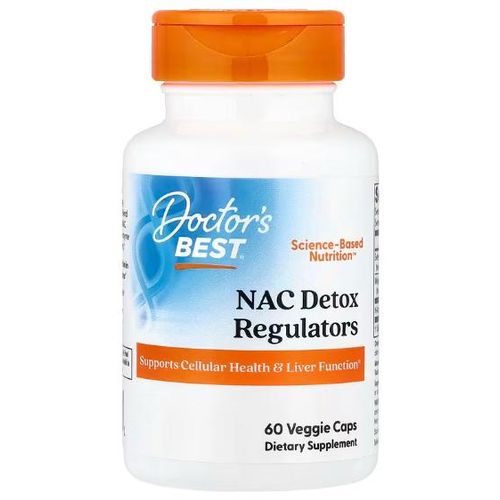 Doctor’s Best NAC Detox Regulators 60 Capsules 60 Servings - 60-Day Supply - Advanced Glutathione & Cellular Antioxidant Matrix - Non-GMO & Gluten-Free
