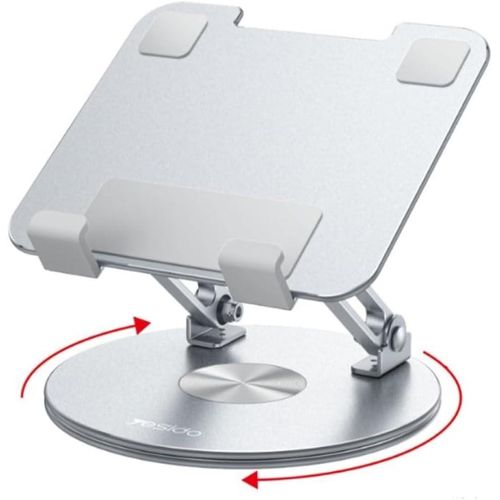 360° Rotating Tablet/Laptop Desk Stand - Adjustable Height, Foldable, Stable Support C293