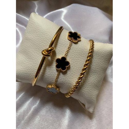 Set of 3 Bangle bracelets for Women Friendship and Love Bracelets Stainless Steel Bracelet Christmas Valentines Day Birthday for Women