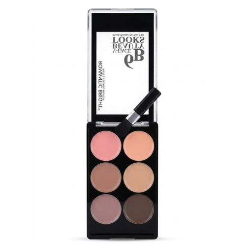 Bright 6B V-FACE BEAUTY LOOKS Blush Palette Perfect Tint 6 colors creamy - shade C 16.8g