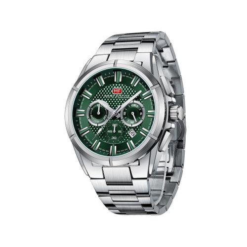 Men'S Casual Watch Business Multifunction Chronograph Quartz Stainless Steel Strap Waterproof Relojes MF0495G
