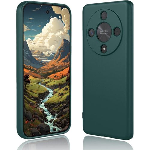 Silicone Case for Honor X9D, Shockproof Protection, Soft Microfiber Lining, Anti-fingerprint Matte Finish, Camera Protective Design - Dark Green