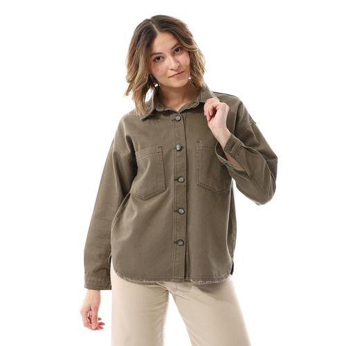 Gabardine Jacket- 3538-olive