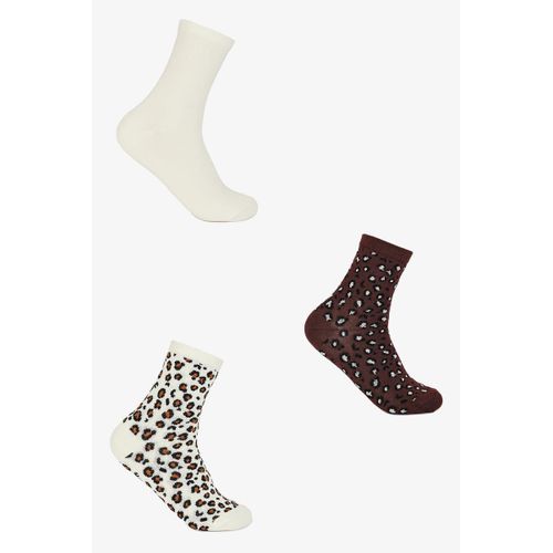 Leopard Crew Socks - 3 Pairs