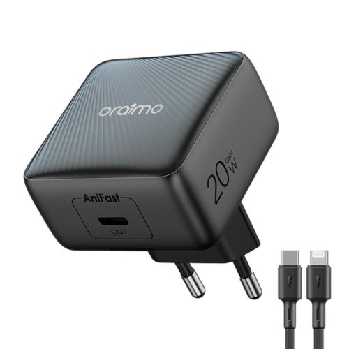 Charger 20W GaN With Cable Lightning OCW-5201E+CL55 – Black