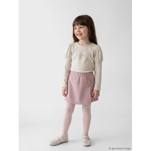 Rhinestone Girl's T-Shirt And Skort Set
