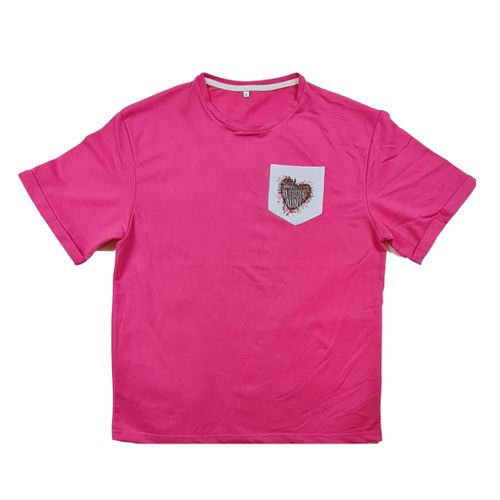 Simply Blessed Aunt Top In Fuchsia With Pocket + Face Mask