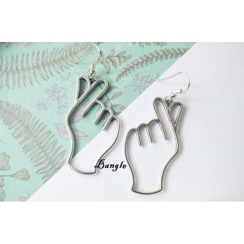 Love Sign Earring - Silver