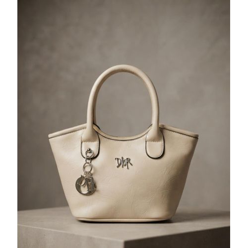 Woman Bag- Elegant Leather Hand-Crossbody Beige Bag