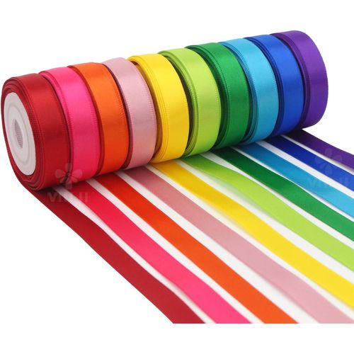 Arcoiris Colored Solid Colors 10 Colors Double Satin Cara for Envolver Regalos Decoraciones for Fiesta of Feliz Cumpleanos 38