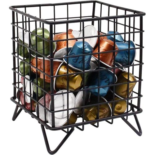 Coffee Pods Holder Large Capacity Coffee Capsule Holder K-Cup Storage Organizer, Black