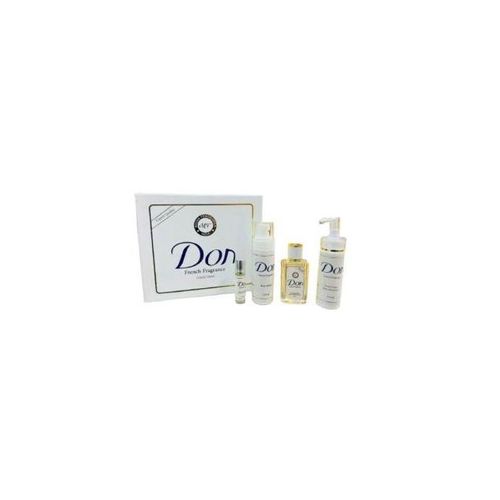 Original French Fragrance 4-Piece Set: A complete care set with a luxurious French scent. Includes perfume, lotion, body splash, and cream. Long-lasting fragrance and freshnes
