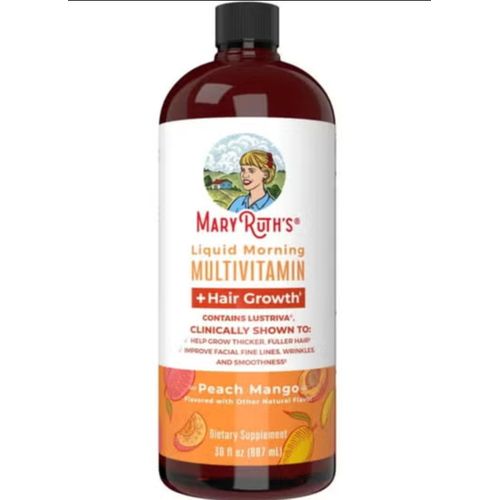 MaryRuth's Liquid Morning Multivitamin + Hair Growth Peach Mango 887 ml