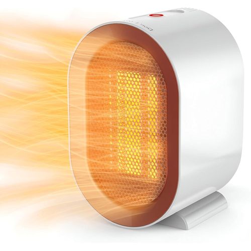 Heater - Portable Electric Heater 1200W Fast Heating with Dual Temperature Settings and Safe Tip-Over Protection, Great for Indoor Use in Small Spaces Like Homes and Offices